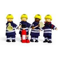 Tidlo Wooden Firefight Figures Play Set Accessories Figurines Mini