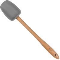Tala Silicone Spoon Spatula, Wooden Handle, Heat Resistant, Grey Colour, Ideal for non-stick surfaces