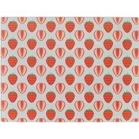 Tala Strawberry Print Design Toughened Glass Work Top Saver, Non-Slip, Multi-Functional, Measuring 30 x 40 x 0.4mm