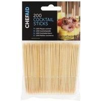 Chef Aid Bamboo Cocktail Sticks 8cm Length - Parties, Buffets, BBQ - Pack Of 200
