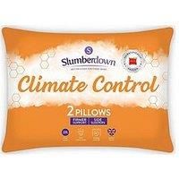 Slumberdown Climate Control Medium Support Back Sleeper Pillow, Pack of 2