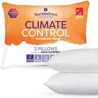 Slumberdown Climate Control Medium Support Back Sleeper Pillow, Pack of 2