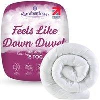 Slumberdown Feels Like Down 15 Tog All Seasons (10.5 Tog + 4.5 Tog) Single Bed Duvet