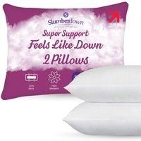 Slumberdown Feels like Down Super Support Side Sleeper Pillow, 2 Pack