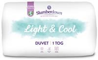 Slumberdown Light & Cool 1 Tog Duvet - Single