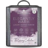 Slumberdown Elegantly Warm Heated Throw Super Soft with 10 Settings Over Blanket Light Pistachio 160cm W X 130cm L