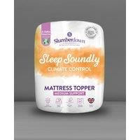 Slumberdown Climate Control Mattress Topper Double Bed - Soft Cooling Mattress Cover Ideal for Caravan, Campervan, Guest Sofa Bed - Keeps You Dry & Cool, Comfortable, Machine Washable (135cm x 190cm)