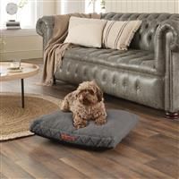 Slumberdown Dog Bed Medium Washable - Raised Anti Anxiety Calming Cat/Puppy Beds, Orthopaedic Dog Crate Mattress for Small/Medium Pet & Adults - Anti Slip Human Dog Bed, Soft Removable Cover, Brown