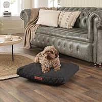 Slumberdown Sherpa Dog Bed Small Washable - Raised Anti Anxiety Calming Cat/Puppy Bed, Dog Crate Mattress for Small Pets, Kids & Adults - Anti Slip Human Dog Beds, Soft Removable Cover, Charcoal