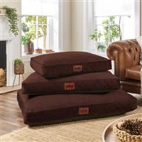 Slumberdown Sherpa Dog Bed Large Washable - Raised Anti Anxiety Calming Cat/Puppy Bed, Dog Crate Mattress for Medium/Large/XL Pets & Adults - Anti Slip Human Dog Beds, Soft Removable Cover, Charcoal
