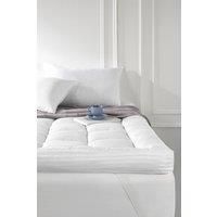 Snuggledown Hotel Collection Mattress Topper Single Bed - 10cm Extra Deep & Super Comfy Quilted Luxury Satin Striped Single Mattress Topper - Easy Fit Straps, Hypoallergenic, Washable (90 x 190cm)