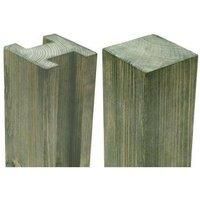 7'11" x 3.7" x 3.7" Forest Planed H Slotted Fence Post (2.4m x 94mm x 94mm)