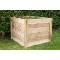 Forest Garden 650L Pressure Treated Wooden Slot Down Compost Bin