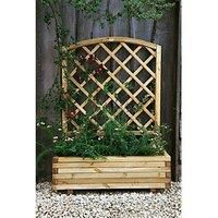 Forest Toulouse Wooden Garden Planter With Trellis Plant Climbing Pot NEW