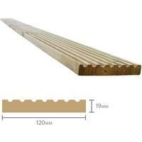 Forest Treated Softwood Value Deck Board 19mm x 120mm x 2.4m Pack of 5