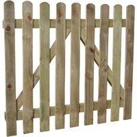 Forest Heavy Duty 3'3" x 3' Pressure Treated Wooden Picket Garden Gate (1m x 0.9m)