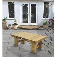 Forest Low Sleeper Wooden Garden Table 4'x2' (1.2x0.6m)
