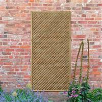 Forest Garden Wisley Lattice 90cm(w) x 3cm(d) x 180cm(h) (3 Pack) in Natural Timber