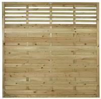 Forest Garden Pressure Treated Kyoto Fence Panel - 6 x 6ft Pack of 3