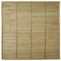 Lap Fence Panels 3/4/5/6ft Forest Overlap Pressure Treated Fencing Pack of 3/4/5