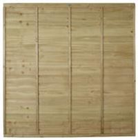 Lap Fence Panels 3/4/5/6ft Forest Overlap Pressure Treated Fencing Pack of 3/4/5