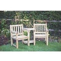 Forest Garden Forest Harvington Love Seat, Pressure Treated