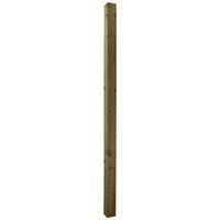 Uc4 Timber Green Square Fence Post (H)2.4M (W)100mm, Pack Of 4