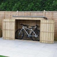 6' x 2'6 Forest Large Double Door Pent Wooden Garden Storage  Bike / Mower Store Outdoor (no floor)