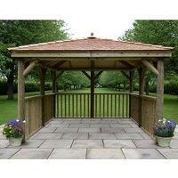 Forest (Installation Included) Cedar Roof Square Gazebo No Floor  3.5m