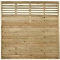 Forest Garden Decorative Kyoto Pressure Treated Fence Panel 6 x 6ft Mixed Softwood  wilko