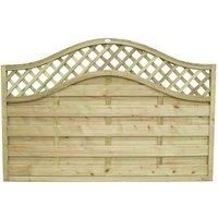 Forest Garden Pressure Treated Decorative Europa Prague Fence Panel 1.8m x 1.2m Mixed Softwood  wilko