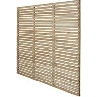 Forest 6 x 6ft Contemporary Single Slatted Fence Panel - Pack of 4