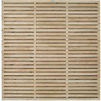 1.8m x 0.91/1.2/1.5/1.8m Contemporary Double Slatted Fence Panel - Pk of 3/4/5