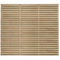Forest Garden Double Slatted Fence Panel 6 x 5 ft 4 Pack