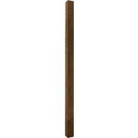 Uc4 Timber Brown Square Fence Post (H)2.1M (W)100mm, Pack Of 4