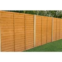 Forest Garden Overlap Fence Panel 6' x 5' (3 Pack) in Natural Timber