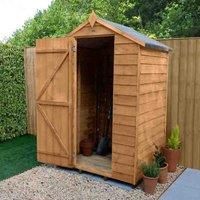 Forest Garden Overlap Dip Treated 4 x 3 Apex Shed - No Window