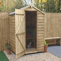 Forest Garden 4 x 3ft Windowless Overlap Apex Pressure Treated Shed