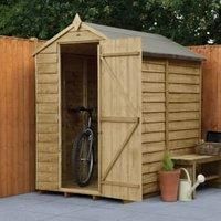 Forest Garden 6x4 Apex Overlap Wooden Shed - Assembly service included