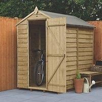 Forest Garden 6x4 Apex Overlap Wooden Shed (Base included)