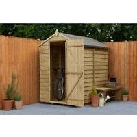 Forest Garden 6x4 Apex Overlap Wooden Shed (Base included)