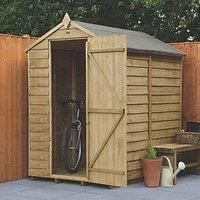 Forest Garden 6x4 Apex Overlap Wooden Shed (Base included) - Assembly service included