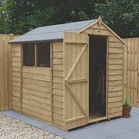 7x5ft Forest Overlap Pressure Treated Apex Shed incl. Installation