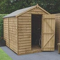 Forest 8X6 Overlap Pressure Treated Apex Shed  Shed With Assembly