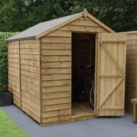 Forest 8X6 Overlap Pressure Treated Apex Shed  Shed With Assembly