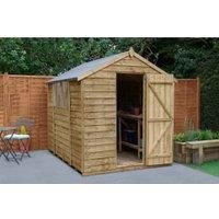 Forest Garden 8x6 Apex Overlap Wooden Shed (Base included)