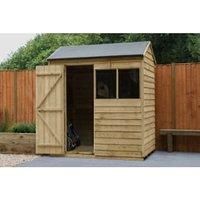 Forest Garden 6x4 Reverse apex Overlap Wooden Shed (Base included)  Assembly service included