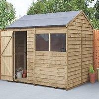 Forest Garden 8x6 Reverse apex Overlap Wooden Shed