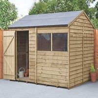 Forest 8X6 Overlap Pressure Treated Reverse Apex Shed With Optional Installation  Shed With Assembly