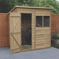 Forest Garden Overlap Pressure Treated 6 x 4 Pent Shed